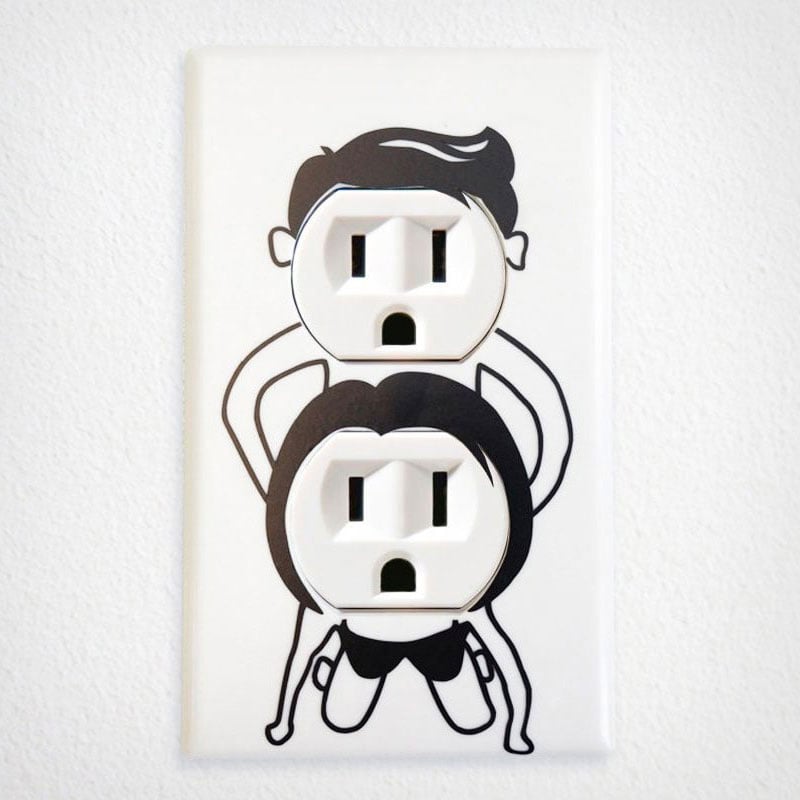 Funny Outlet Cover Decal