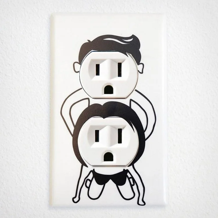 Funny Outlet Cover Decal - tree - Codlins