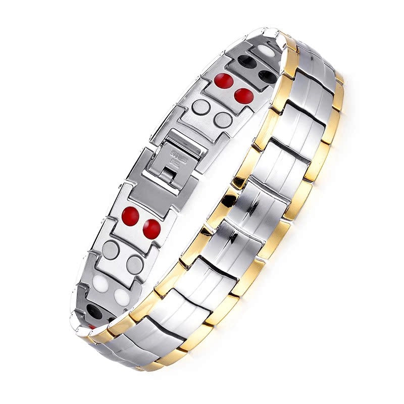 Special Fashion Simple Titanium Steel Bracelet Turtle Back Stainless Steel Bracelet Titanium Magnetic Negative Ion Energy Men’s Bracelet