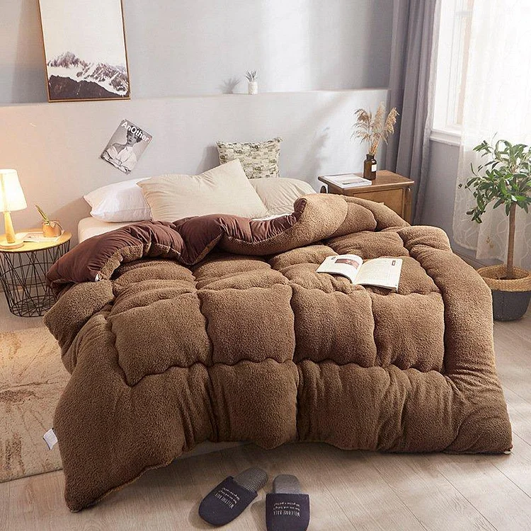 4kg thicken shearling blanket winter soft warm bed quilt for bedding twin full queen king size