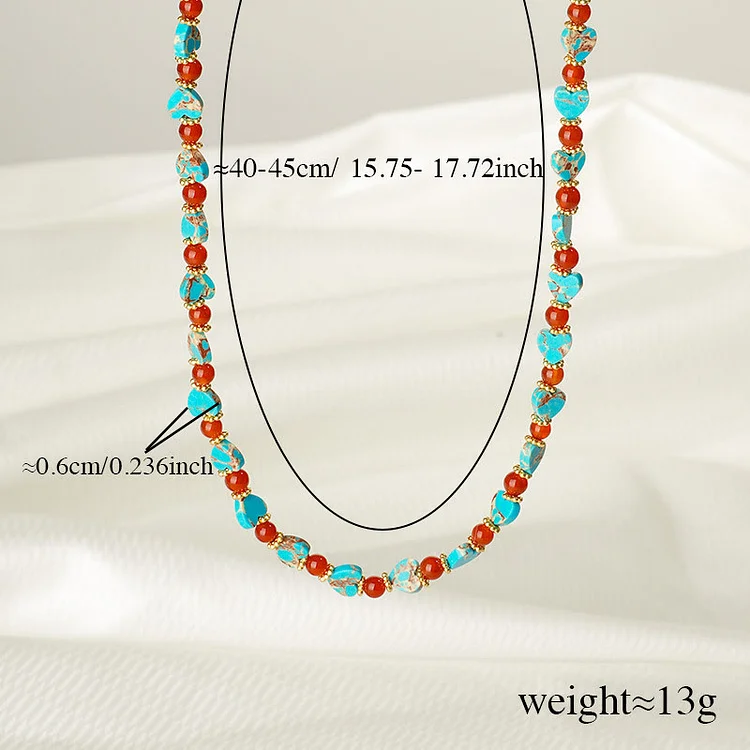 Olivenorma Emperor Stone Beads Evil Eye Pendant Necklace