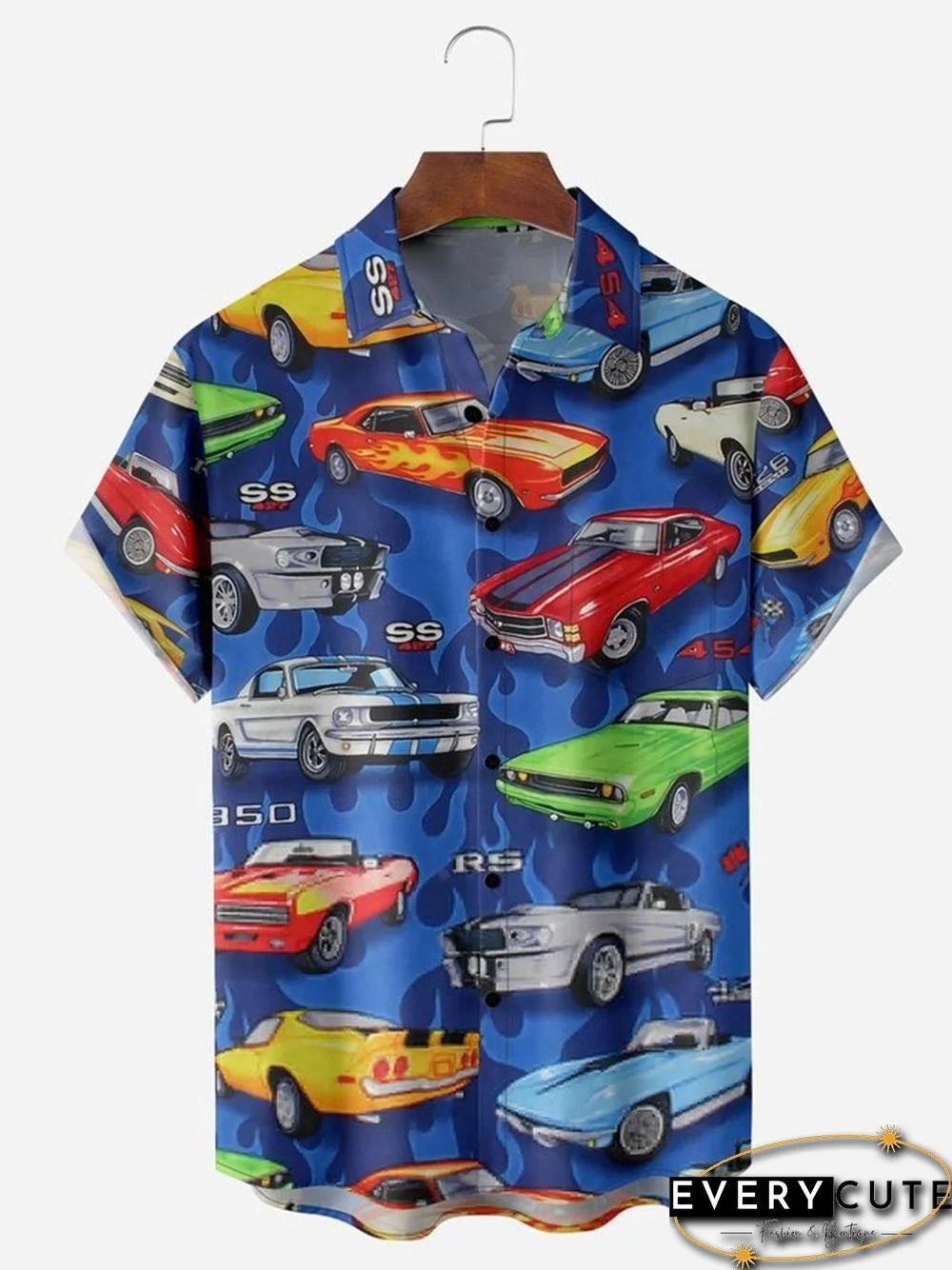 Vintage Sports Car Chest Pocket Men's Shirts