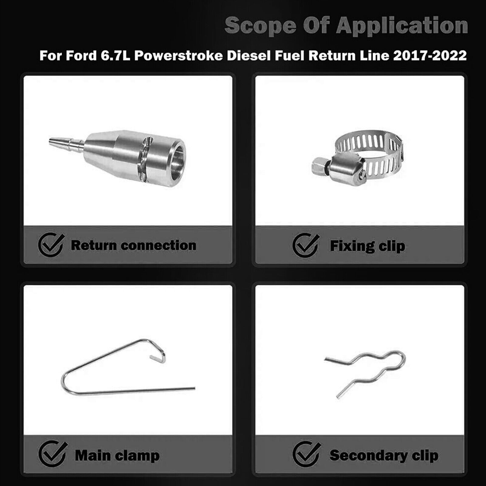 Fit 20172022 Ford 6.7L Powerstroke Fuel Return Line Repair Quick