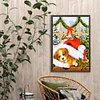 (40*60cm)Christmas Dog - Full Round Drill Diamond Painting