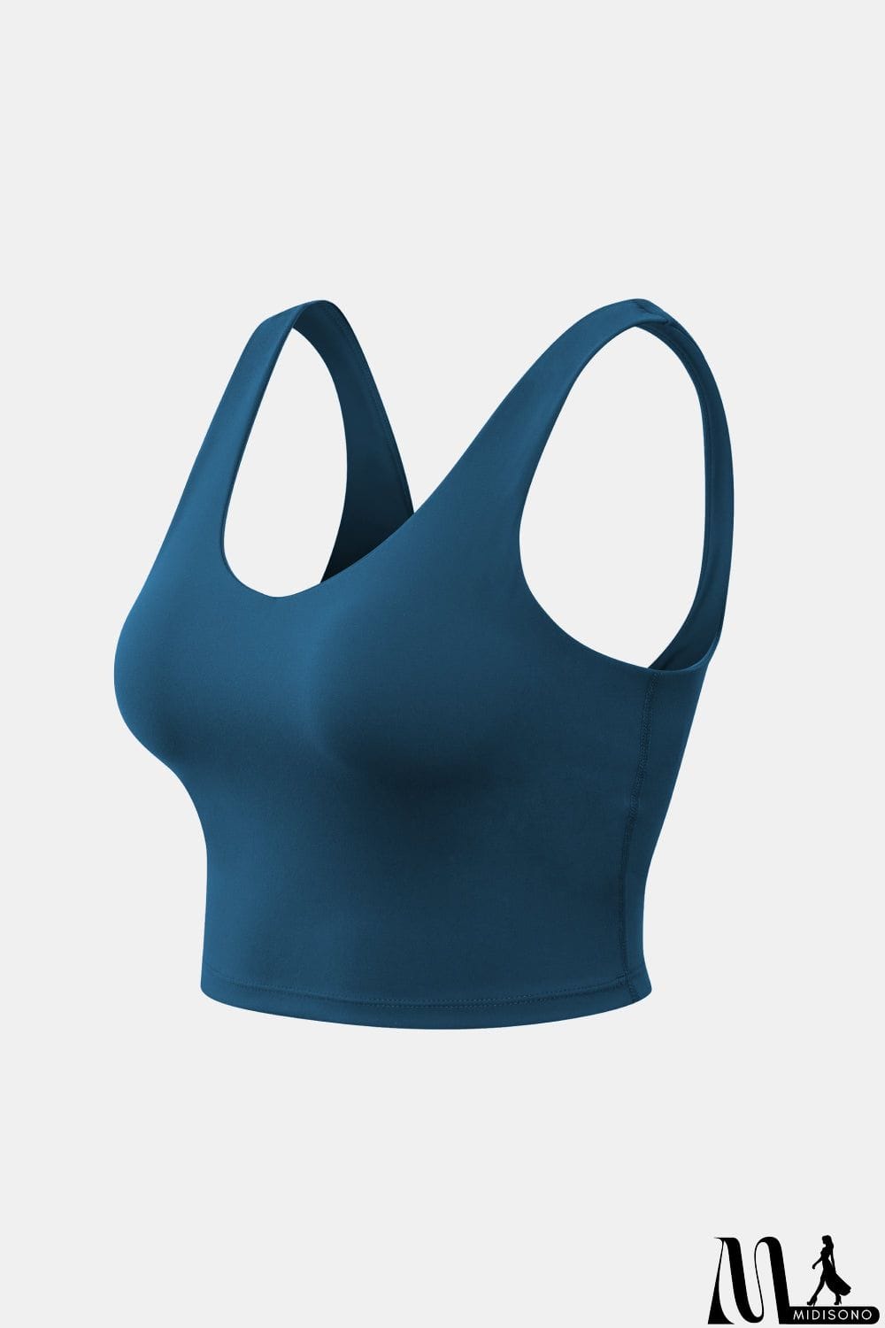MidiSono - Cropped Scoop Neck Active Tank Top