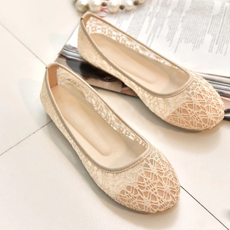 2020 New Women Flats Shoes Ballet Flats Fashion Bow-Knot Women Shoes Slip On Cut Outs Flat Sweet Hollow Summer Female Shoes