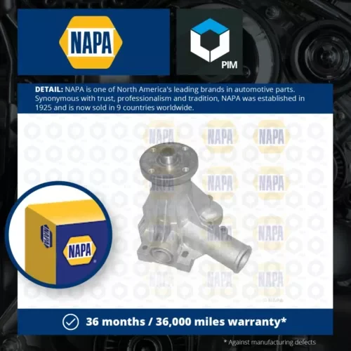Water Pump fits VOLVO 240 P24, P245 2.0 84 to 93 Coolant NAPA 1326342 13263421 Parts