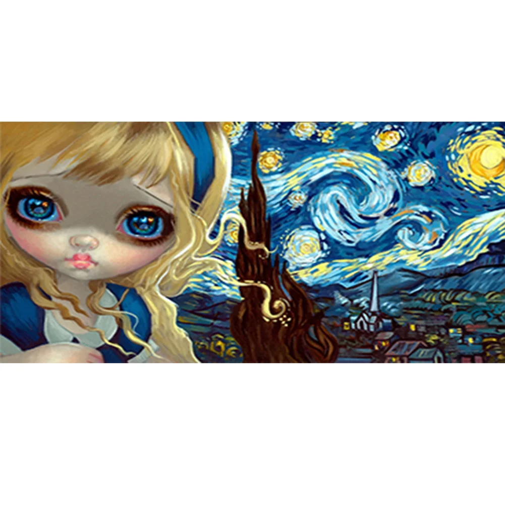 Alice In Wonderland 30*40CM(Canvas) Full Round Drill Diamond