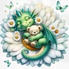 Lotus Dragon-11CT Stamped Cross Stitch 50*50cm/19.69*19.69in
