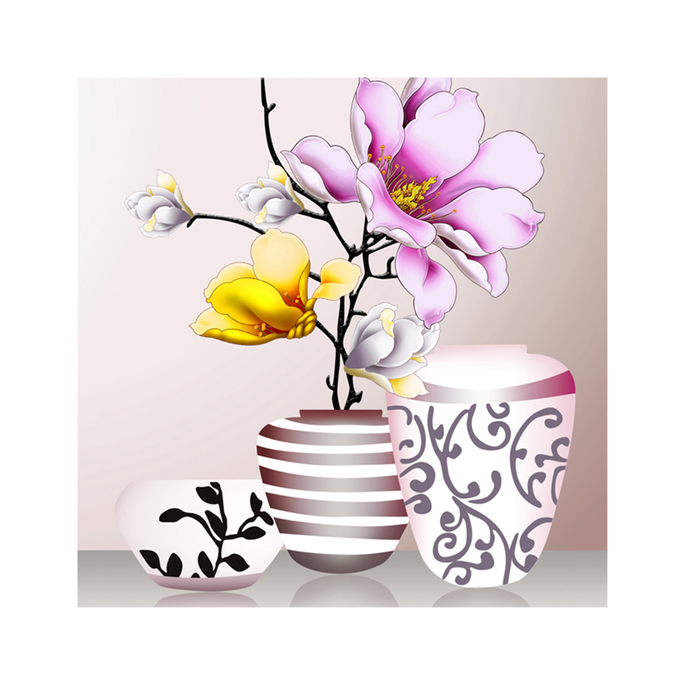 

Vase Rose - 11CT Stamped Cross Stitch - 45*45CM, 501 Original