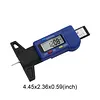 Portable Vehicle Tire Wear Checker 0.01mm Resolution Universal Auto Measuring Depth Gauge with LCD Display & Inch/MM Conversion Lightweight for Cars Trucks Motorcycles (Blue)
