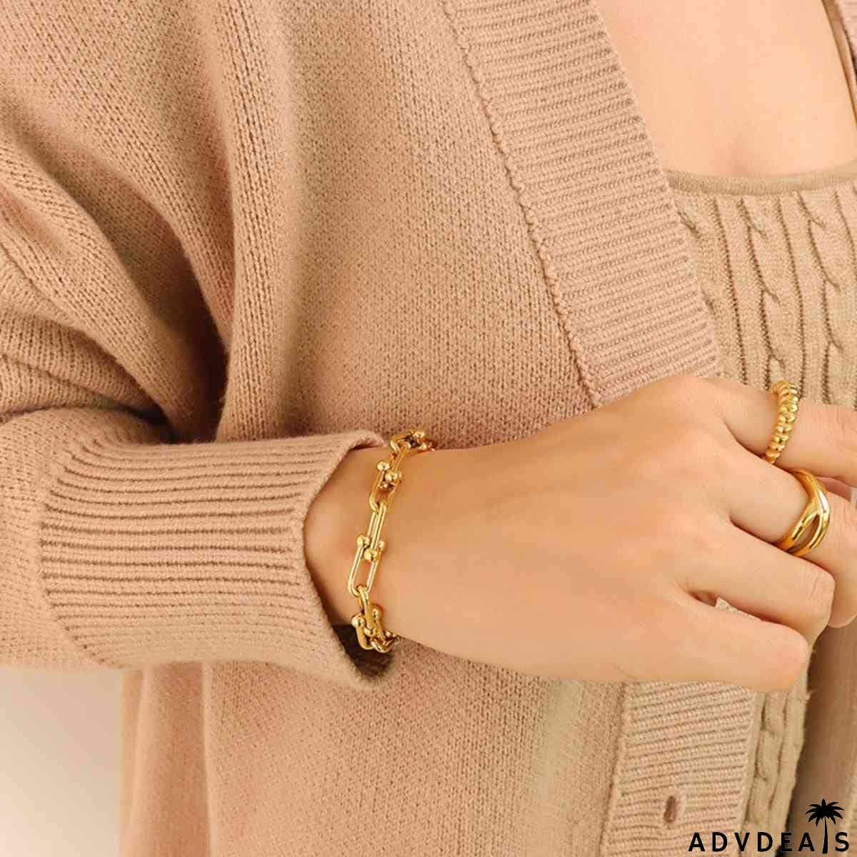 Chunky Chain Titanium Steel Bracelet