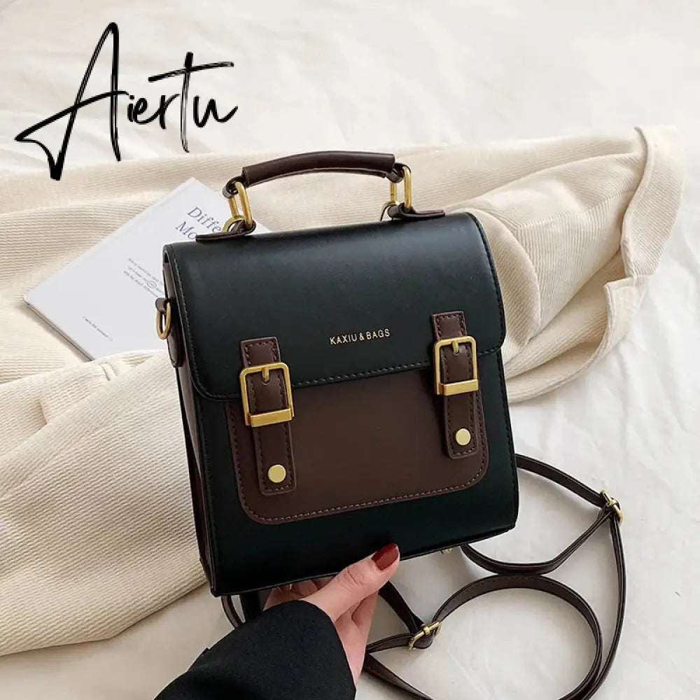 New Fashion Luxury Designer Backpack Summer Casual Versatile Vintage Classic Shoulder Bags For Women High Quality Leather Purses Aiertu