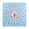 DIY Diamond Painting White Flower Wall Clock Craft Art Decor