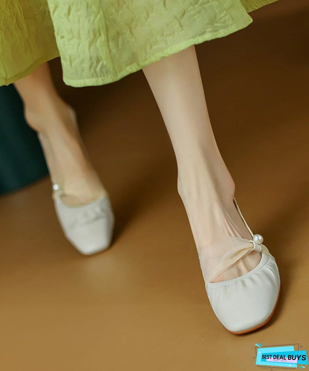 Mulberry Classy Chunky Shoes Cowhide Leather Splicing