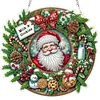 Diamond Painting Acrylic Santa Claus Pendant Kits for Home Wall Decor