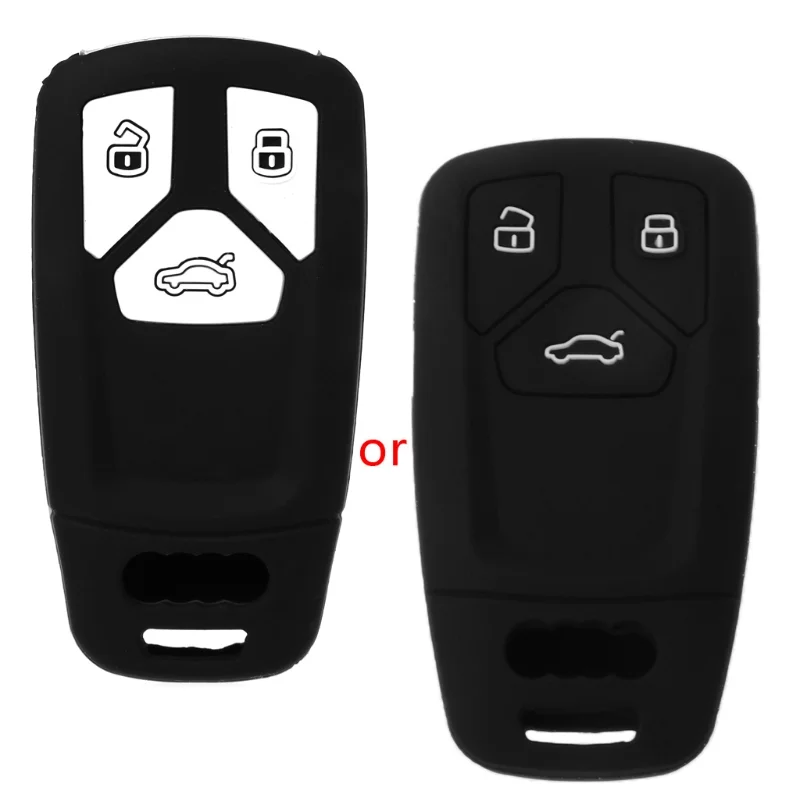 Silicone Car for Key Fob for Case Cover For  A4 A4L 8 S 2017 2016 Allroad Q5 Q7