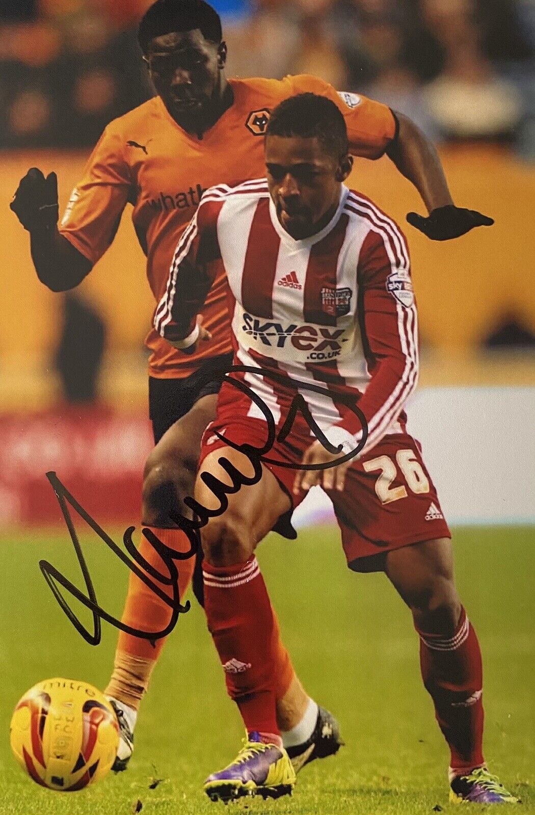 Kadeem Harris Genuine Hand Signed Brentford 6X4 Photo Poster painting