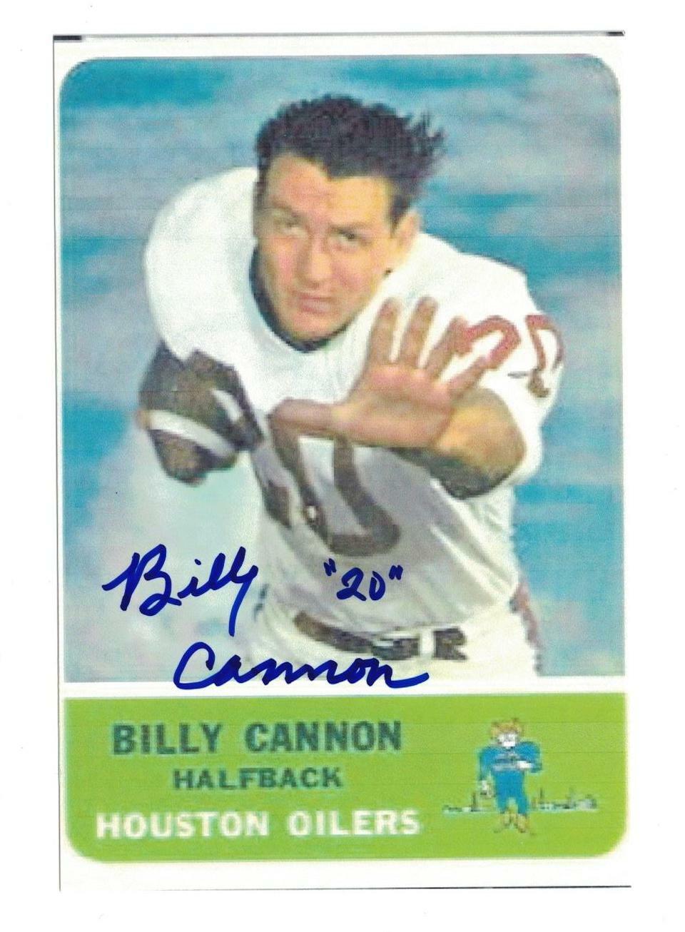 Billy Cannon Signed Autographed 4 x 6 Photo Poster painting LSU 1959 Heisman Trophy C