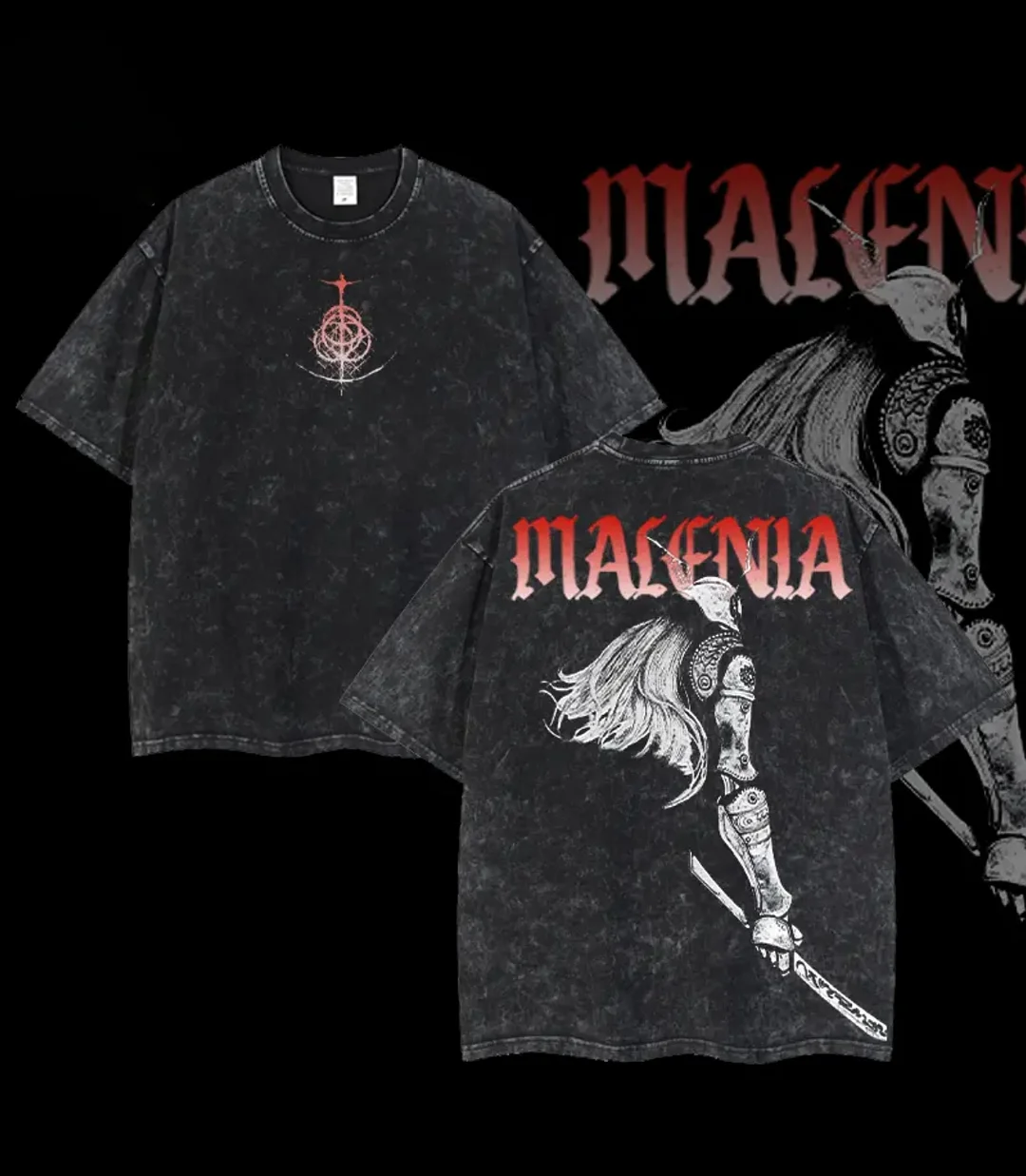 Elden Ring Malenia Printed Unisex Washed T-Shirt