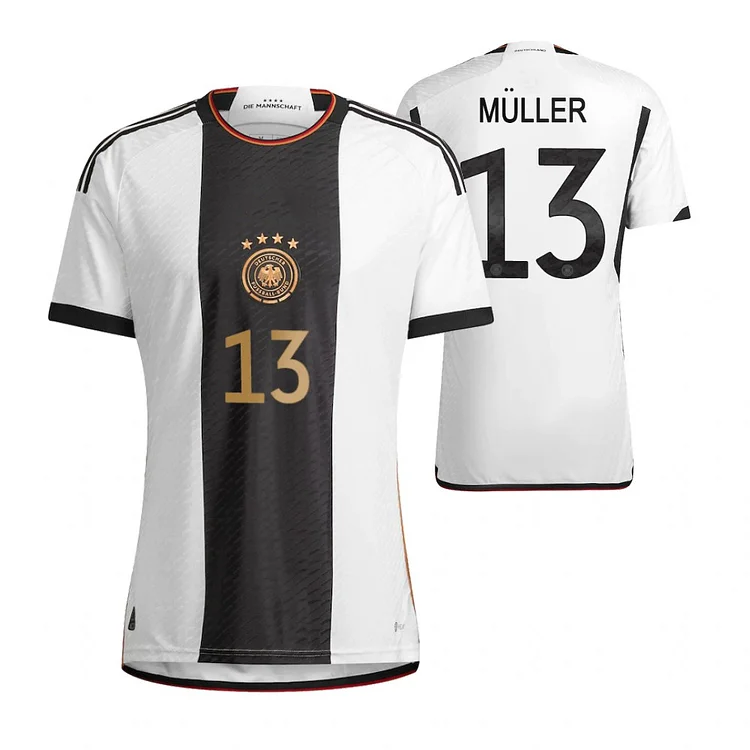 Deutschland Thomas Muller 13 Home Tirkot WM 2022