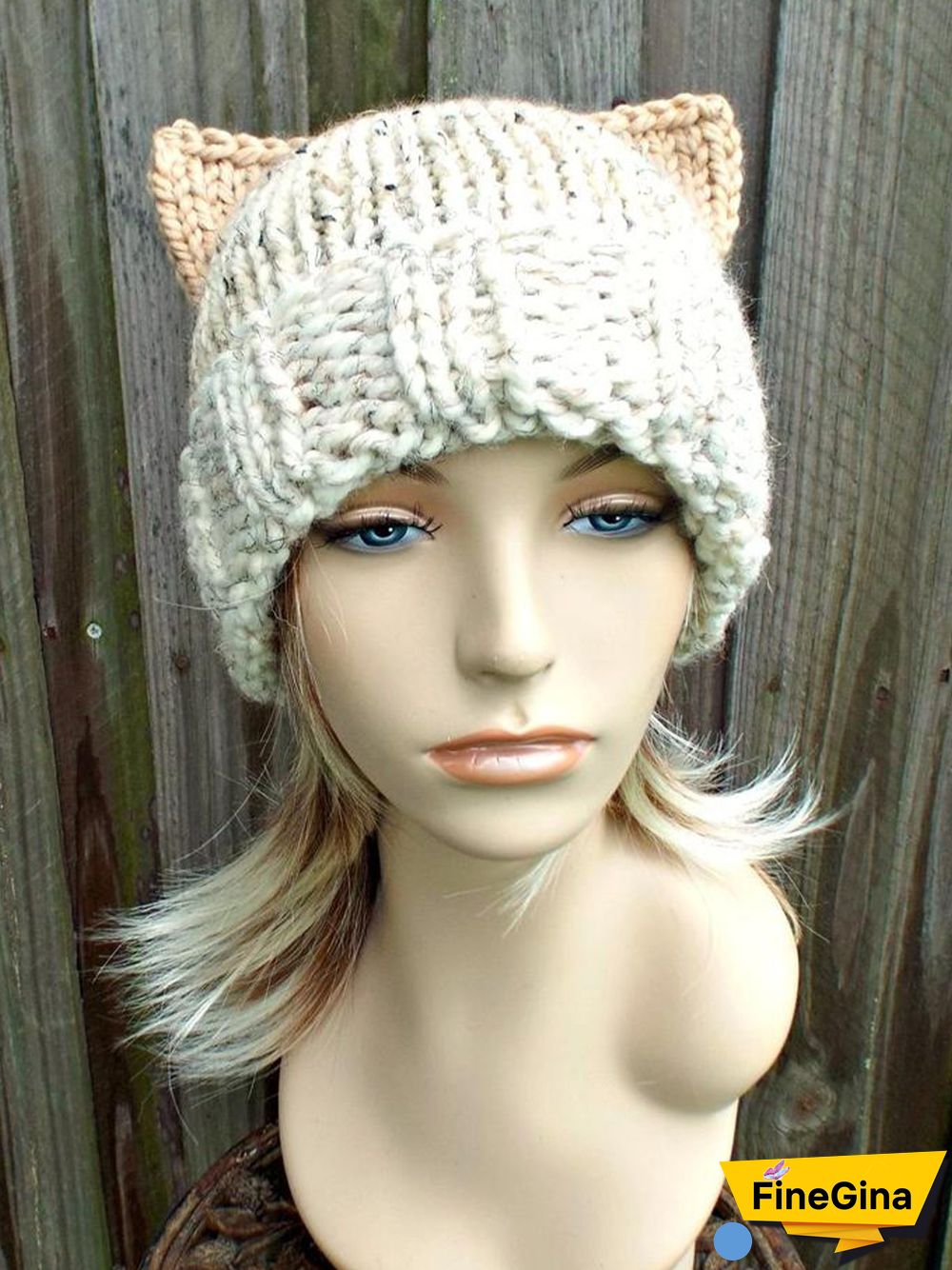 Womens Knit Hat, Pink Pussyhat, Pink Pussy Hat, Pink Cat Hat, Womens Hat, Ear Flap Hat, Cat Beanie,