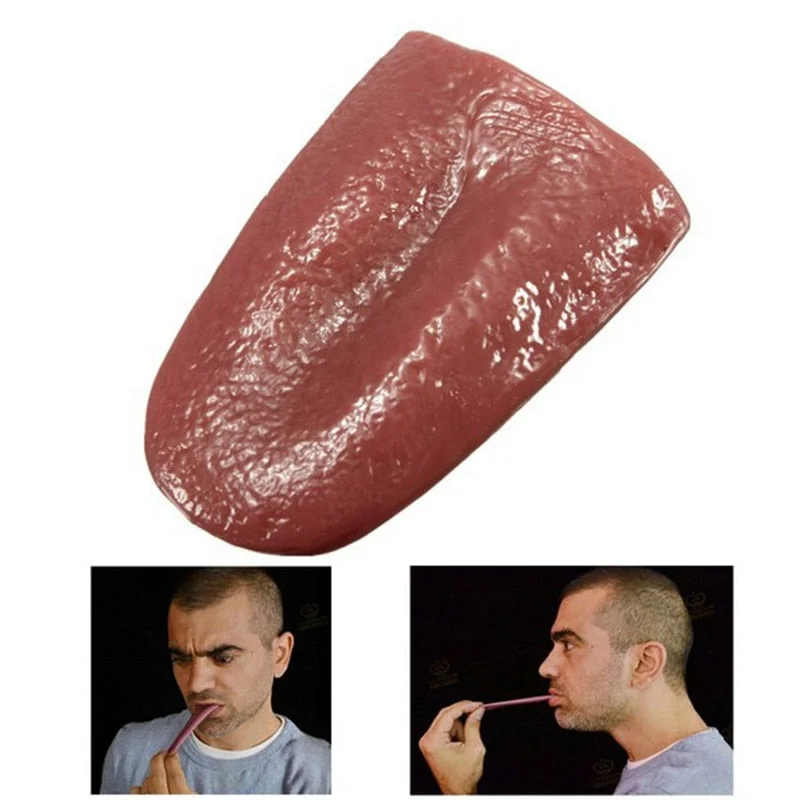 Funny Fake Through Tongue Prank Maker Trick Kids Boy Toys Fun Novetly Jokes Toys Crazy Antistress Children Gags Practical Jokes