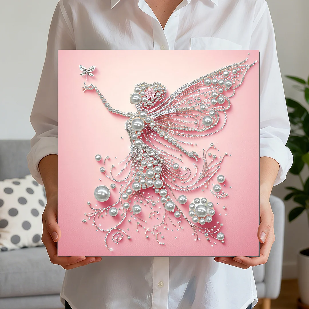Angel Girl - DIY Pearl Diamond Art Kit With Frame 30*30cm