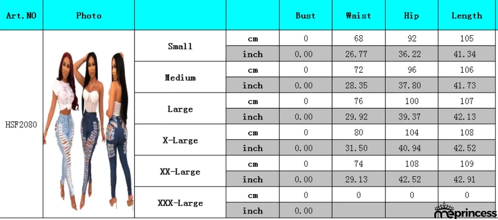 Sexy High Waist Ripped Damaged Jeans