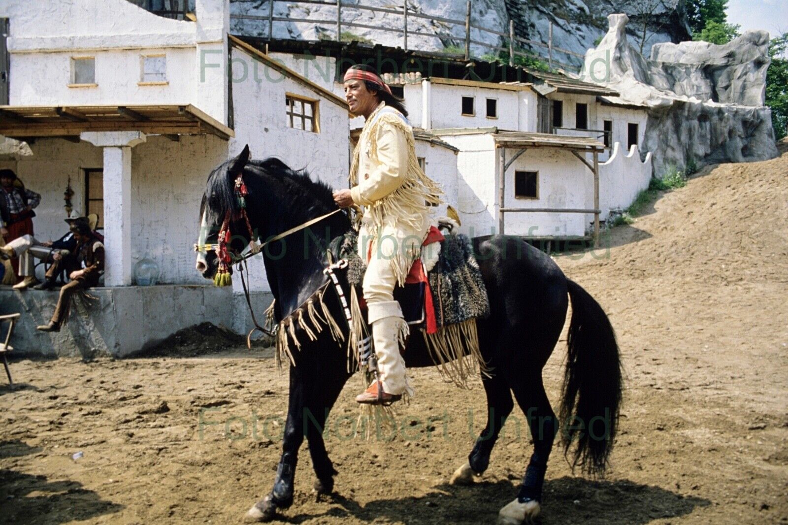 Pierre Brice Horse 20 X 30 CM Photo Poster painting Not Signed Without Autograph Nr 2-60