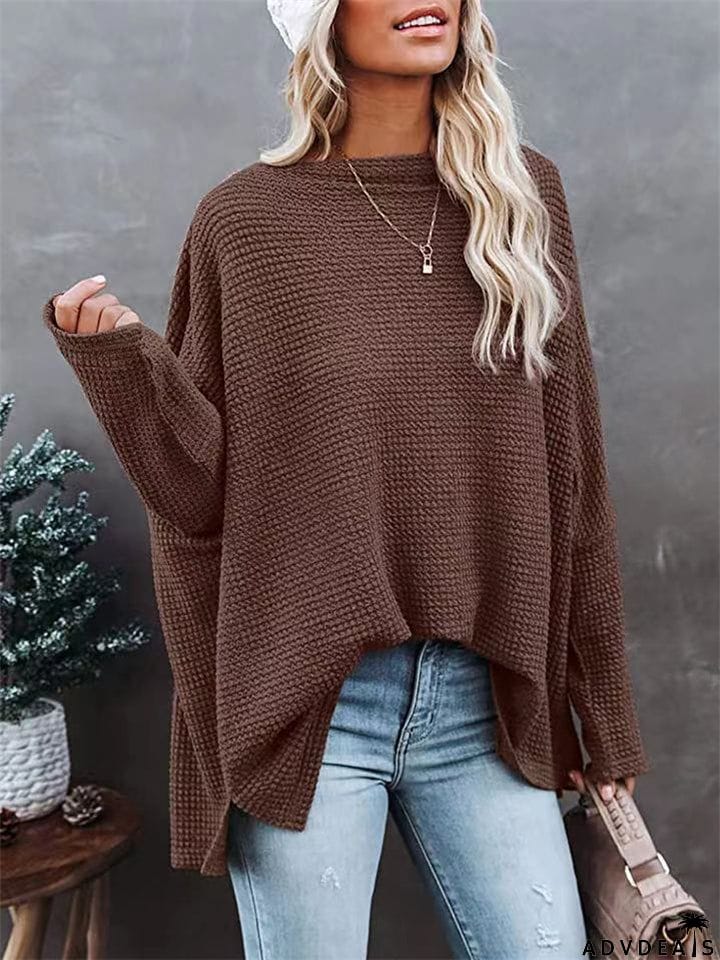 Women's Sexy Off Shoulder Loose Pullover Batwing Sleeve Sweaters