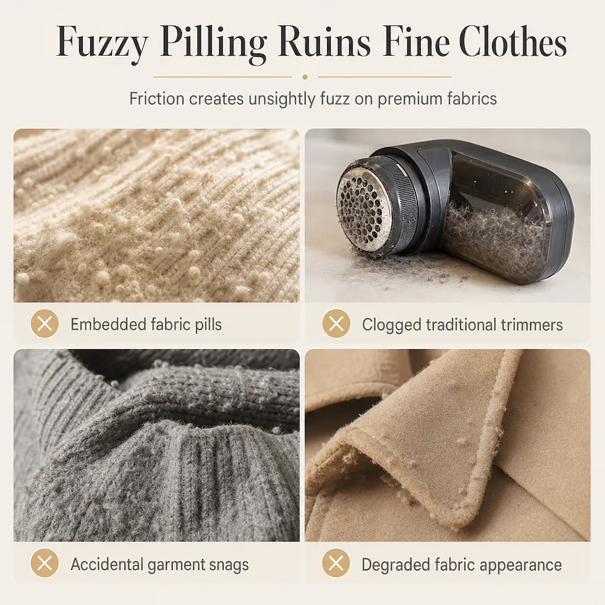 Fuzzy pilling ruins fine clothes