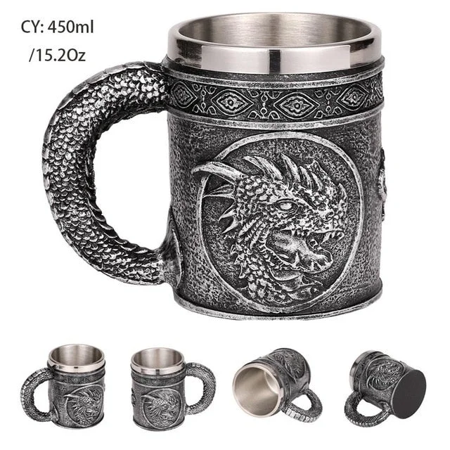 Fantasy Adventure Resin / Stainless Steel Mug