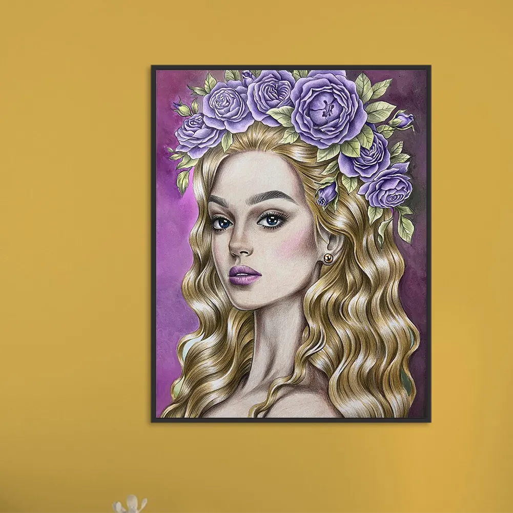 Full Round Diamond Painting 30*40cm - Girl