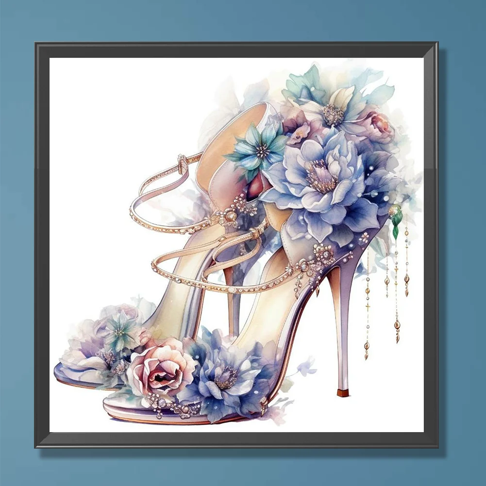 Diamond Painting - Full Round Drill - Flower High Heels(Canvas|30*30cm)
