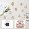 8Pcs pâques lapin-bricolage autocollant aimant