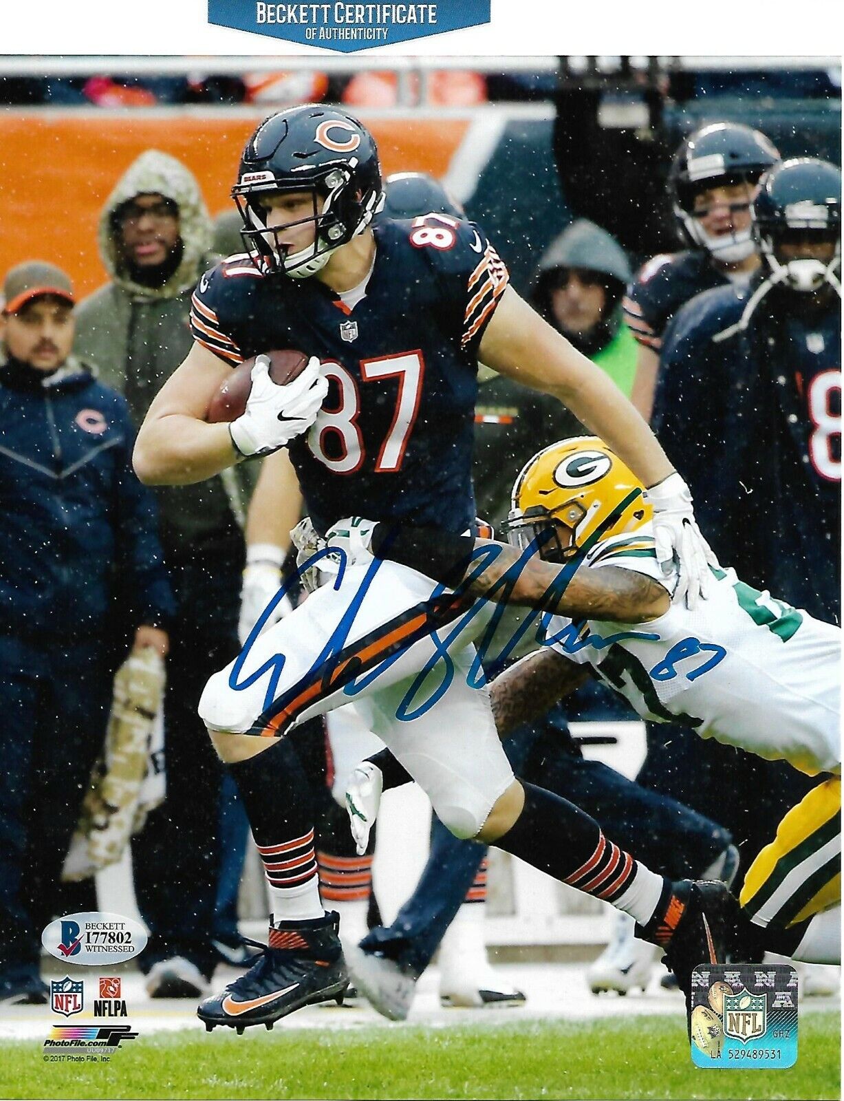 ADAM SHAHEEN signed autographed CHICAGO BEARS 8X10 Photo Poster painting w/ COA BECKETT