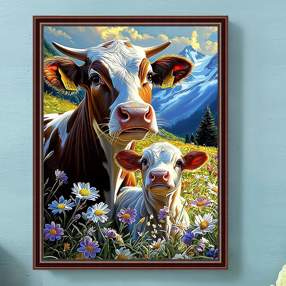 Diamond Painting - Full Round Drill - Cow(Canvas|30*40cm)