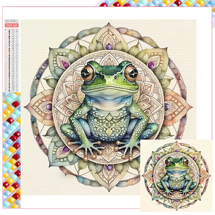 Frog 30*30CM (Canvas) Full Square Drill Diamond Painting gbfke