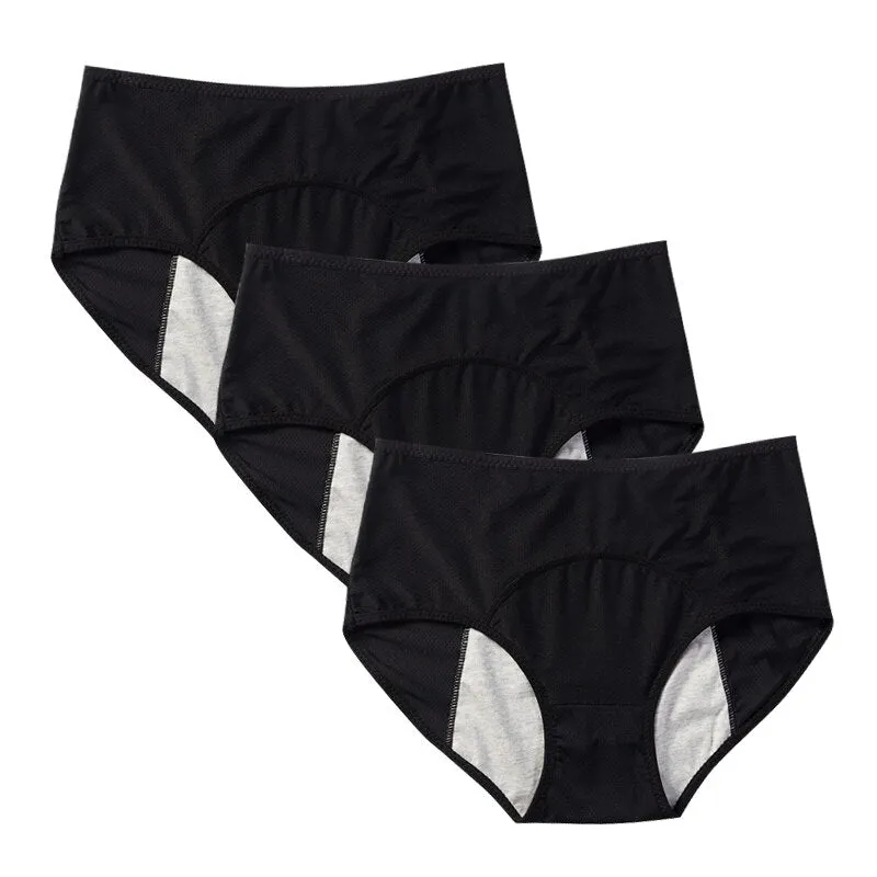 Menstrual Panties Women Sexy Pants Leak Proof Incontinence Underwear Period Proof Cotton High Waist Warm Female Briefs 2/3PCS
