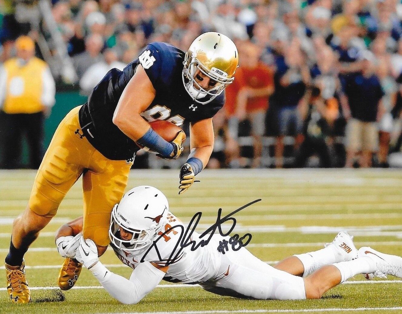 Durham Smythe signed Notre Dame Fighting Irish 8x10 Photo Poster painting autographed