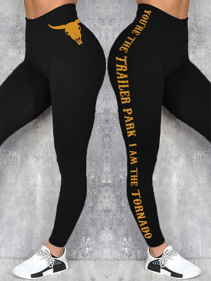 Western Print Skinny Stretch Leggings