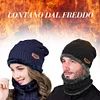 Gioiacombo&trade; Caldo cappello lavorato a maglia con sciarpa (donna e uomo)