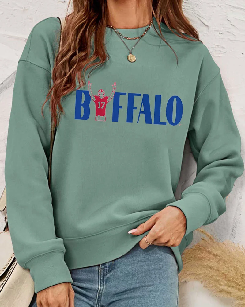 Buffalo Bills Josh Allen Green Sweatshirt