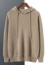 Choice 100% Goat Cashmere Sweater Men's Hoodie Pullovers Autumn Winter Soft Warm Comfy Cashmere Knitwear High Quality Tops