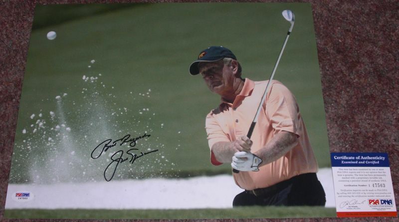 MASTERS!!! Jack Nicklaus GOLDEN BEAR Golf PGA Autographed Signed 11x14 Photo Poster painting PSA