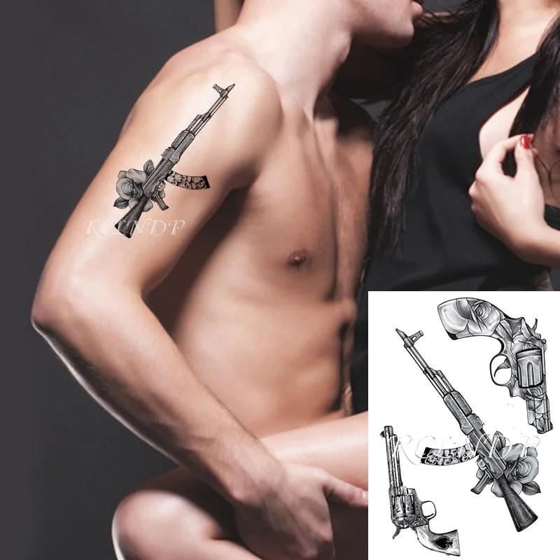 Waterproof Temporary Tattoo Sticker cartoon anime knife sexy girl cat Fake Tatto Flash Tatoo big size tattoos for Women Men