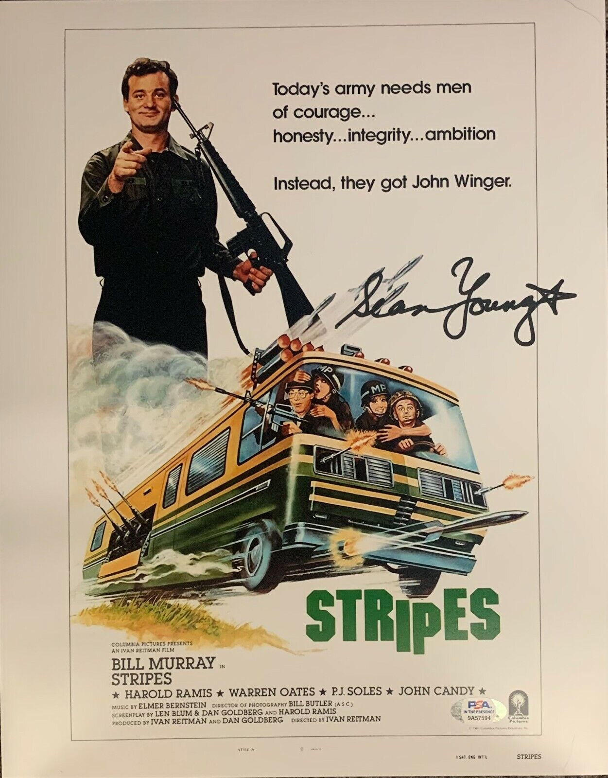 Sean Young autographed signed 11x14 Photo Poster painting Stripes PSA Witness Bill Murray