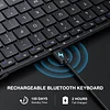 Folding Keyboards with Numeric Keypad Bluetooth Wireless Por