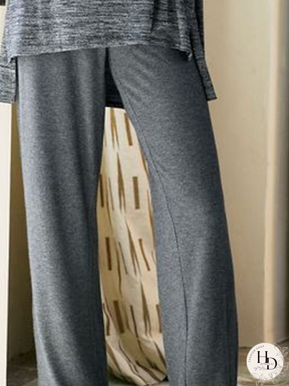 Casual Plain Loose Wide Leg Pants